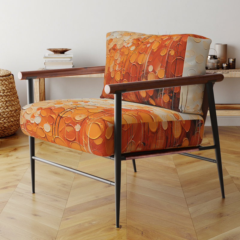 Tangerine Tango IV - Chaise d'appoint rembourrée Paysages, Noir
