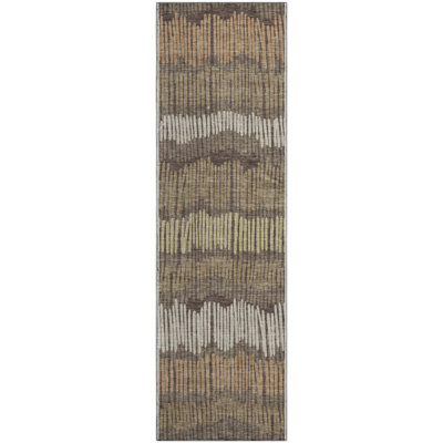 Premium Machine Washable Prisco Brown Rug