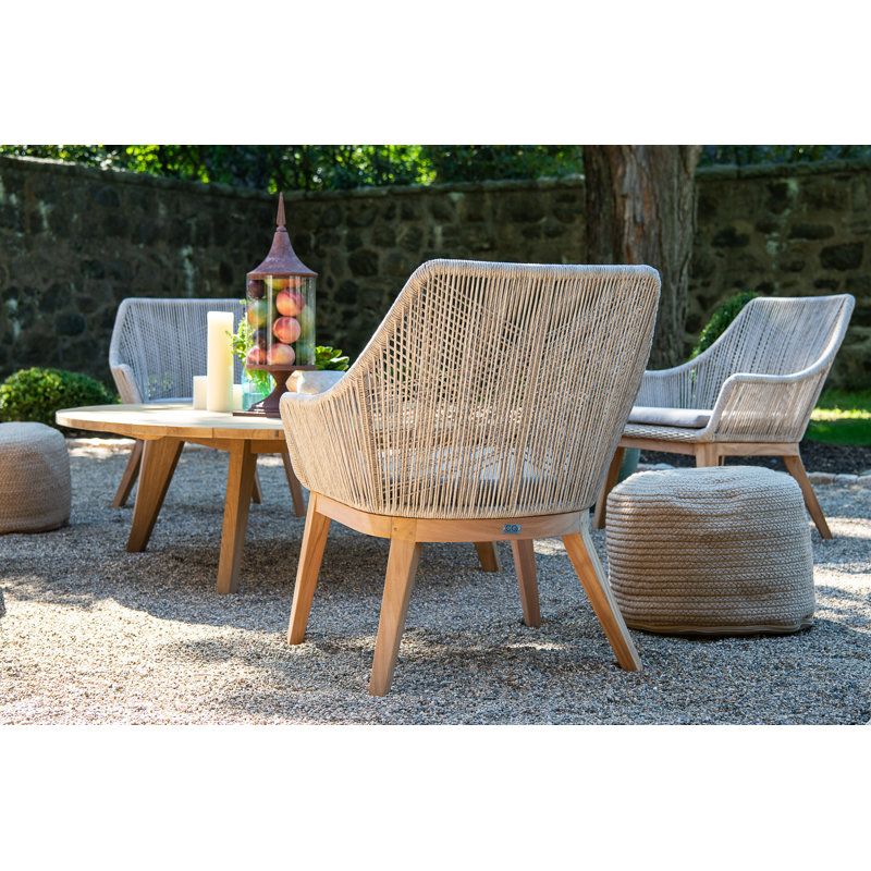 Essential Outdoor 5 - Piece Teak Conversation Set
