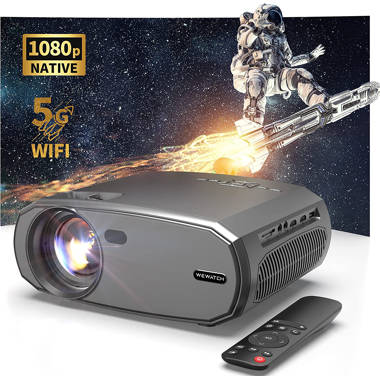 WIMIUS-proyector K8 4K, 5G, WiFi, Bluetooth, 1080p, Full HD, 15000  contraste, 4P/4D, Keystone, para exteriores