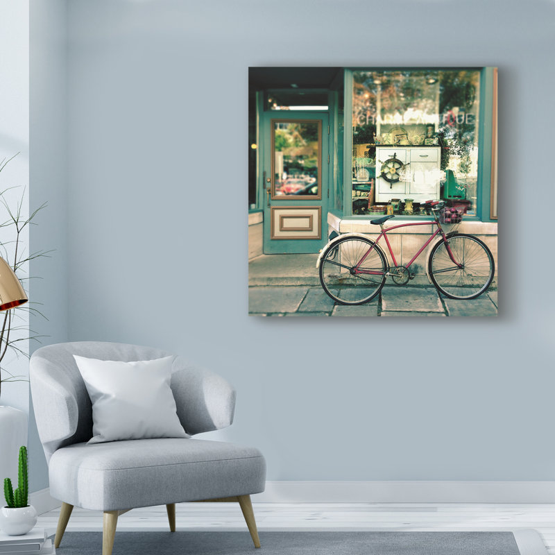 « dimanche matin vélo », reproduction de photo sur toile tendue, H 24 po x l 24 po x P 2 po