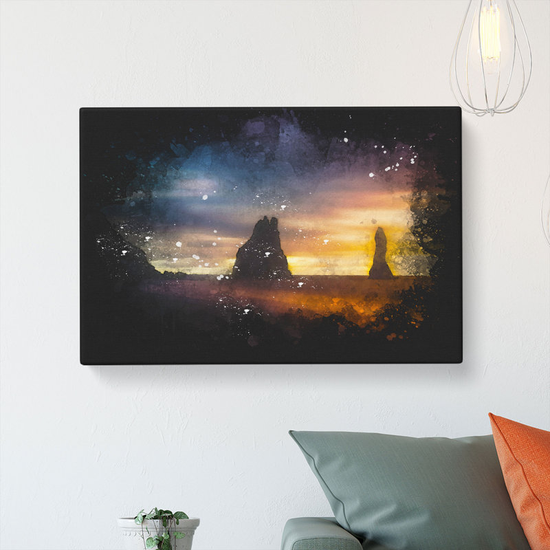 Beach in Vik Iceland - Wrapped Canvas, 35cm H x 50cm W x 3cm D