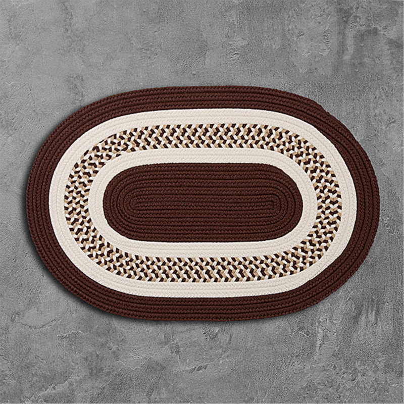 Tapis brun tressé Bloxom, Rond 11 pi