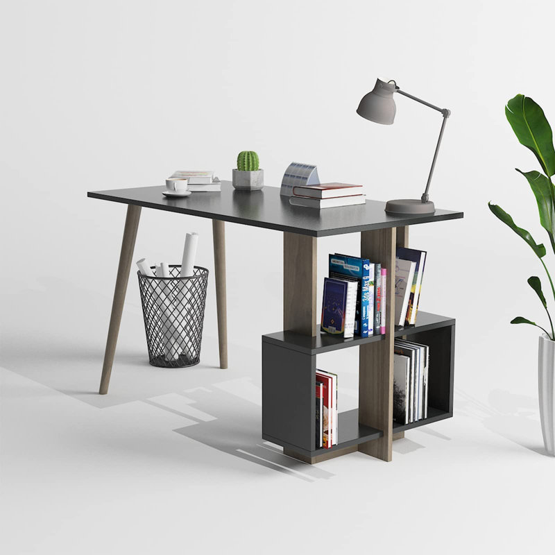 Truman Writing Desk, Anthracite, Anthracite/Walnut