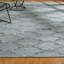 Tapis décoratif gris à motifs géométriques tissé à la main Aymeline-682251931