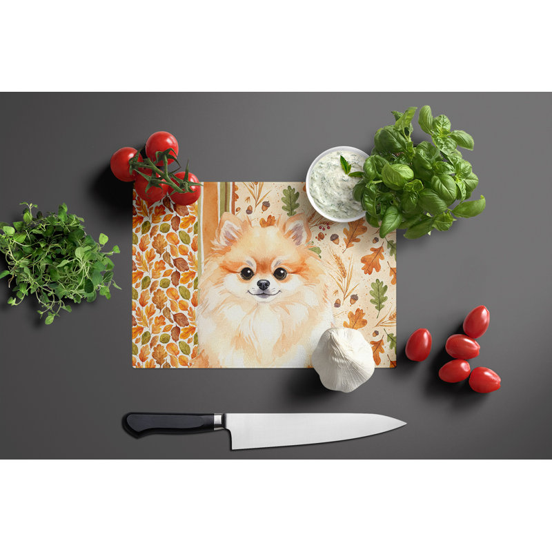 Planche à découper en verre Pomeranian Heirloom Fall