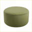 Repose-pieds avec repose-pieds de table d'appoint moderne en velours rond H 16 po x l 30 po | Vert olive | Velours