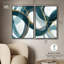 «Teal Swirl», reproduction d'art sur toile par Art Remedy, cadre noir, 24 x 36-1880819887-1880820048