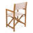 Cukor Coastal Acacia Wood Folding Outdoor Director Chairs, Beige Polyester Fabric Seat & Teak Brown Frame for Patio, Deck & Balcony-1609527897