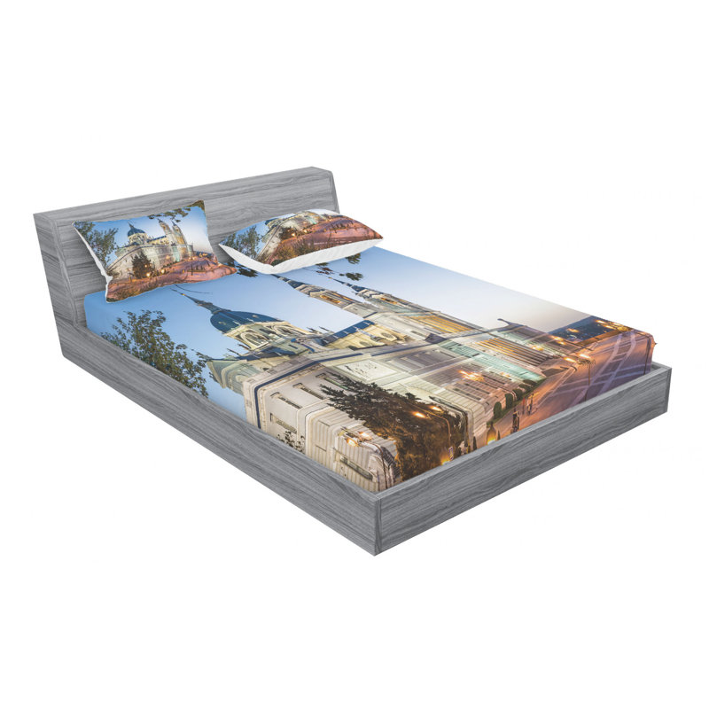 Microfiber Sheet Set, Queen Sheet Set with Fitted Sheet