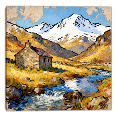 Mountain River Retreat Wrapped Canvas Wall Art