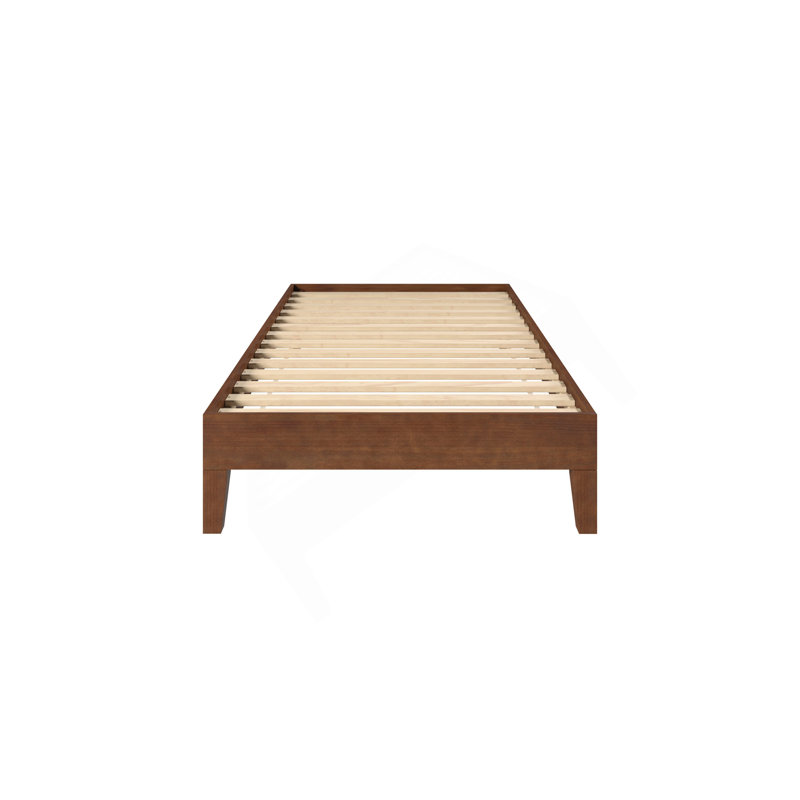 Lit plateforme simple - Naturel, Lit simple, Marron foncé