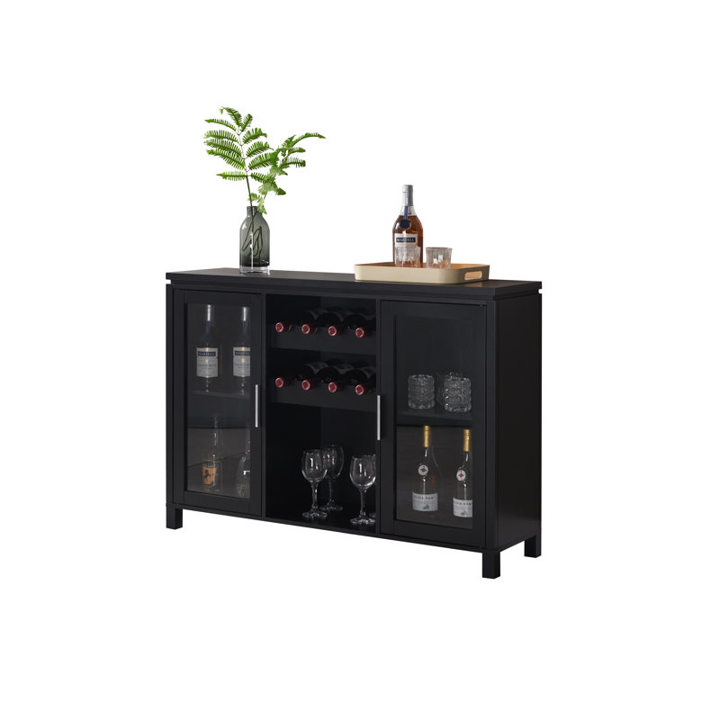 Buffet Anikah Buffet Buffet en bois, Noir