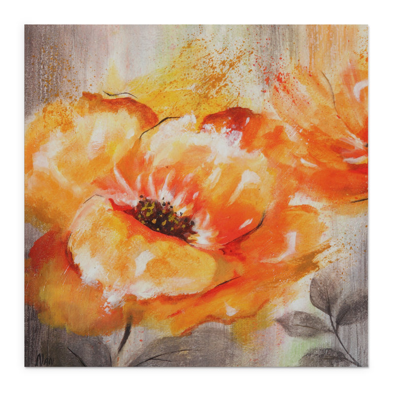 «Orange Crush I» par Nan F, reproduction sur toile tendue, H 16 po x l 16 po x P 1,5 po