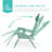  Set Of 2 Zero Gravity Lounge Chair Recliners For Patio, Pool W/ Cup Holder Tray - Seafoam-971443085-971443086