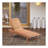 Outdoor Chaise Lounge Pool Chair, Built-In Table, Reclining Backrest For Sun Tanning/Sunbathing, Rolling Wheels, Red Wood Look