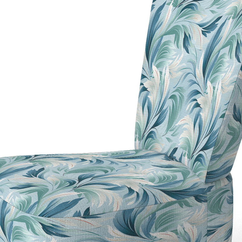 Chaise d'appoint rembourrée de style tropical Azure Azure