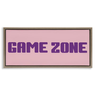 Cadre flottant mauve et rose Game Zone, design par Yass Naffas Designs