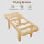 63"-86.6" Extendable Farmhouse Dining Table for 6-10 - Large Rectangular Table with Sturdy Wooden Frame, for Dining Room & Kitchen-129908446
