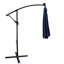 Parasol de patio extérieur 10 pi à DEL, 8 nervures, manivelle, base croisée pour terrasse de jardin avec lumières alimentées à l'épreuve du vent, manivelle,-233958515