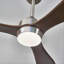Ventilateur de plafond en bois massif 52 "avec lumière, télécommande et moteur à courant continu-1874086746-1874086744