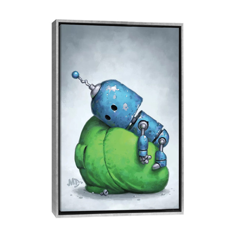 Pile faible par Matt Dixon-impression, Pas de tapis, Toile avec cadre argenté, H 40 po x l 26 po x P 1,5 po