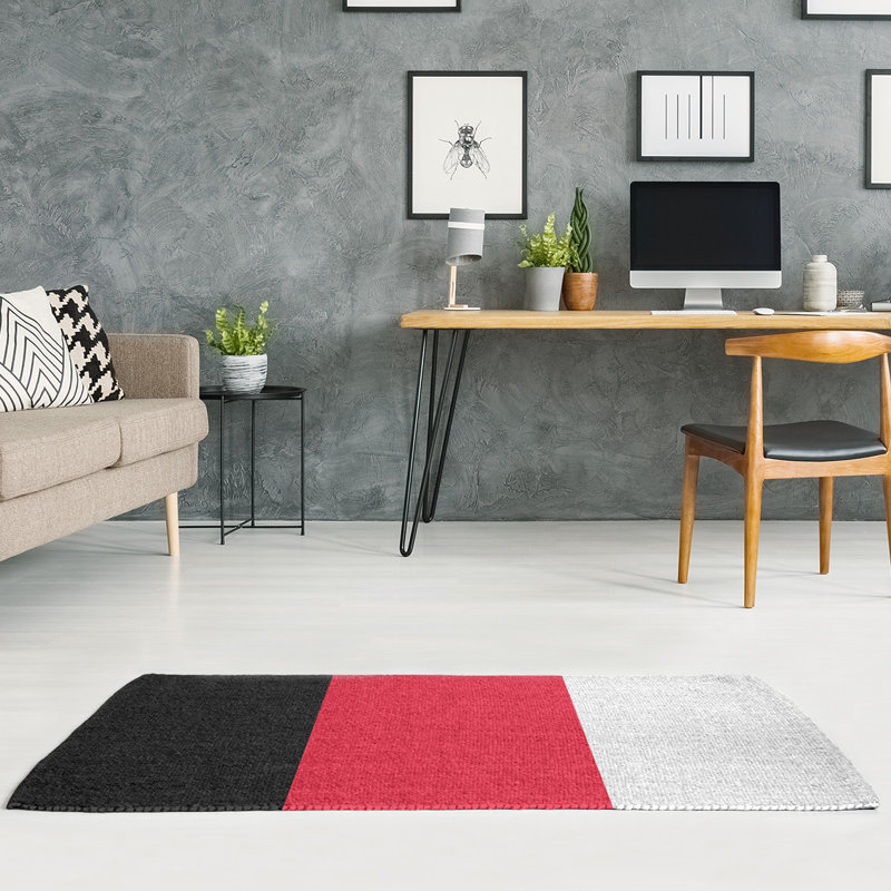 Tapis de zone rouge/noir, Rectangle 2 pi x 3 pi