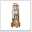 Bibliothèque rotative à 5 niveaux, étalage à 360 ° avec roulettes, solution de rangement compacte et élégante pour les petites pièces-130603106-130603111
