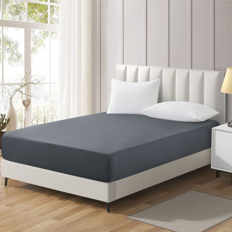 Joshua-Lewis Microfiber Brushed Fitted Sheet, Super King (6'), Charcoal