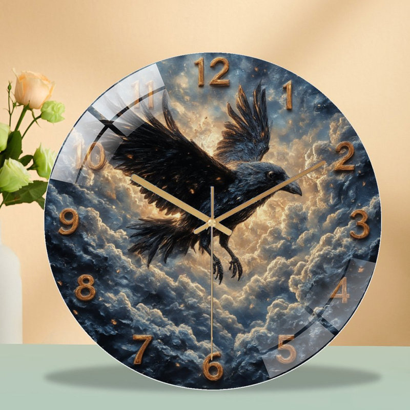 Horloge murale horloge murale en verre 12 po