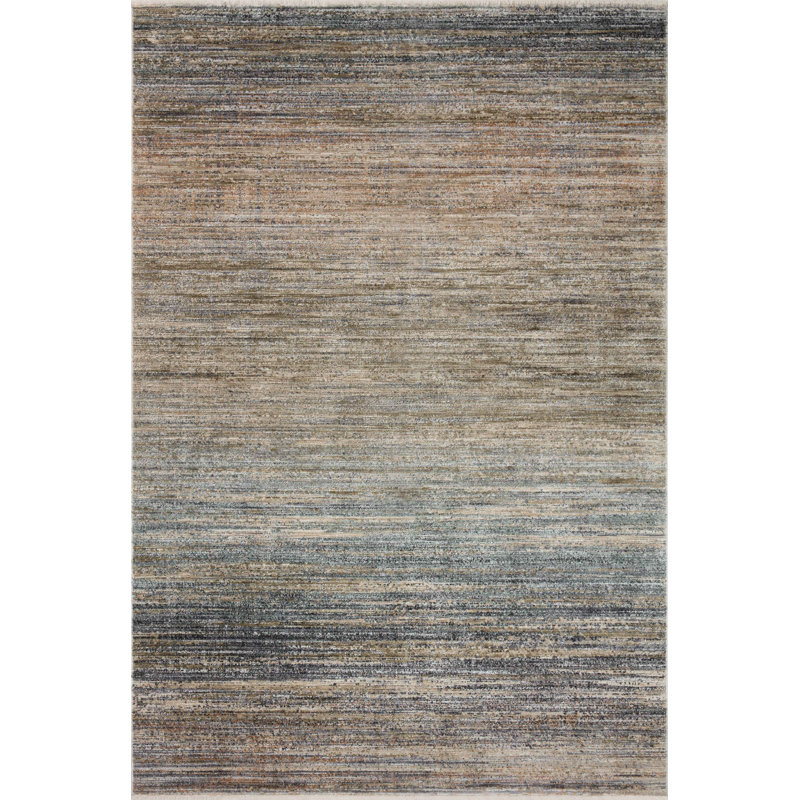 Machine Woven Polyester Area Rug in Gray, Rectangle 2'3" x 3'10"