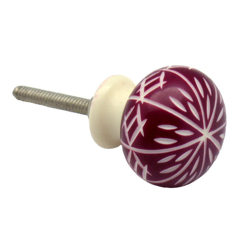 Nicola Spring - Resin Cabinet Knobs, Purple