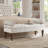 Long bed Bench for Bedroom,Upholstered Window Bench with Tufted Button,Entryway Bench,Bolster Bench for Living Room-2104545420