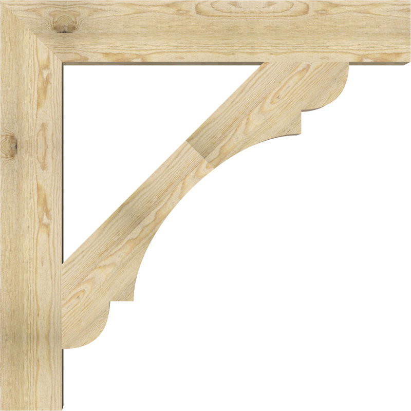 BKTOLY05 H 6 po x l 40 po support en bois / corbeau, Sapin de Douglas, H 40 po x l 6 po x P 40 po