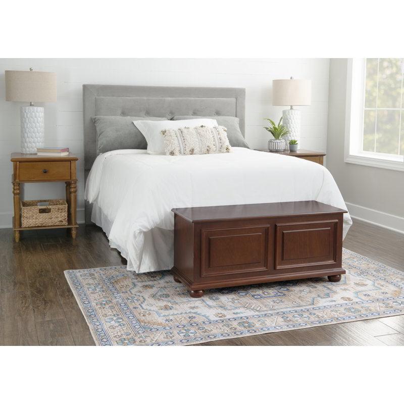 Glendale Solid Wood Blanket Storage Chest, Rich Cherry Brown