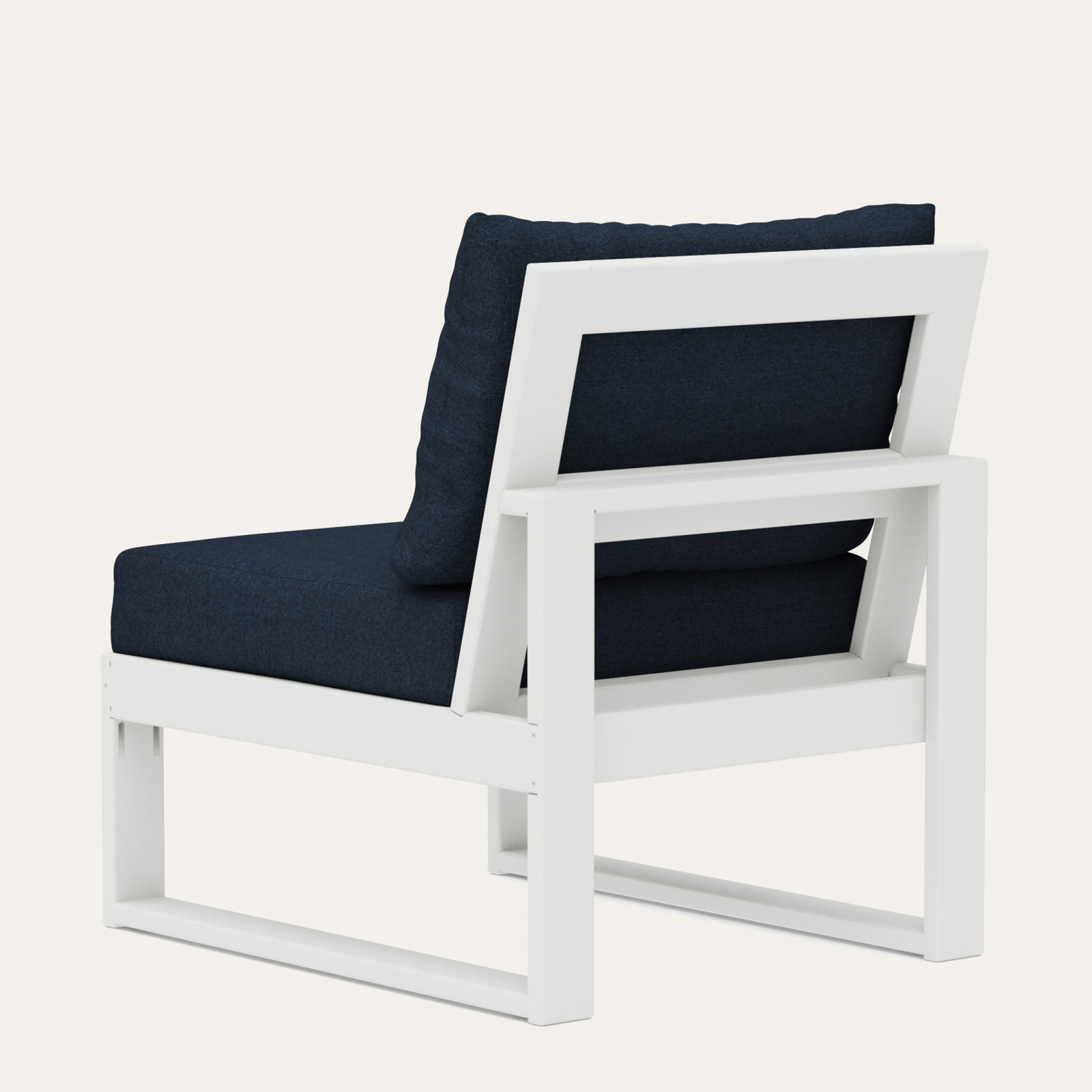 Edge Patio Lounge Chair, Marine Indigo Revolution®, White