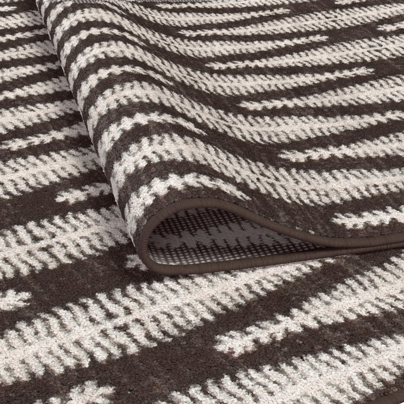Viscose Geometric Indoor Rug, Rectangle 7'10" x 11'2"