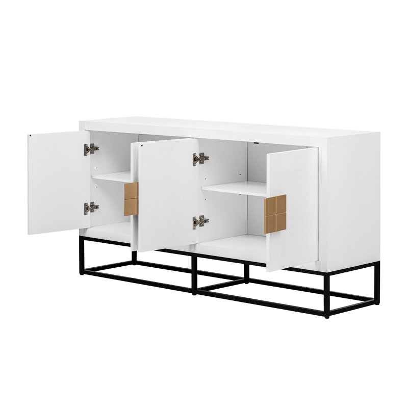 Armoire de rangement décorative, buffet avec tablettes réglables