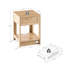 Table d'appoint de 15,85 po avec tiroir - moderne pour les espaces de vie. Couleur naturelle, corps, tiroir fonctionnel, capacité de charge de 120 lb dans la chambre à coucher et le bureau. Boîte de rangement coulissante,-400358991