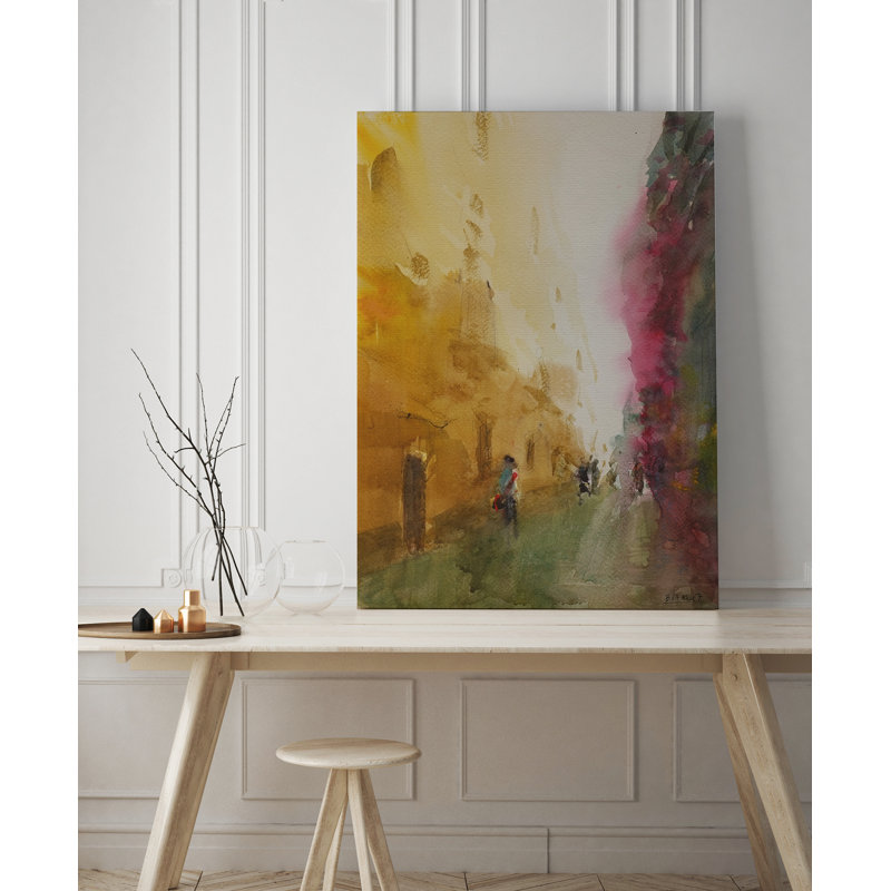 Places Calle Buganvilla by Bruno Vázquez - Wrapped Canvas Painting, 120cm H x 80cm W x 3cm D