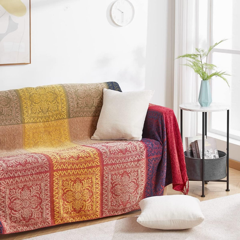 Chenille Box Cushion Sofa Slipcover