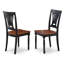 L'ensemble de meubles de salle à manger 3 pièces comprend une table de cuisine ronde avec piédestal et 2 chaises de salle à manger, 36 po x 36 po, noir et cerise-600105959-600108057-600108058