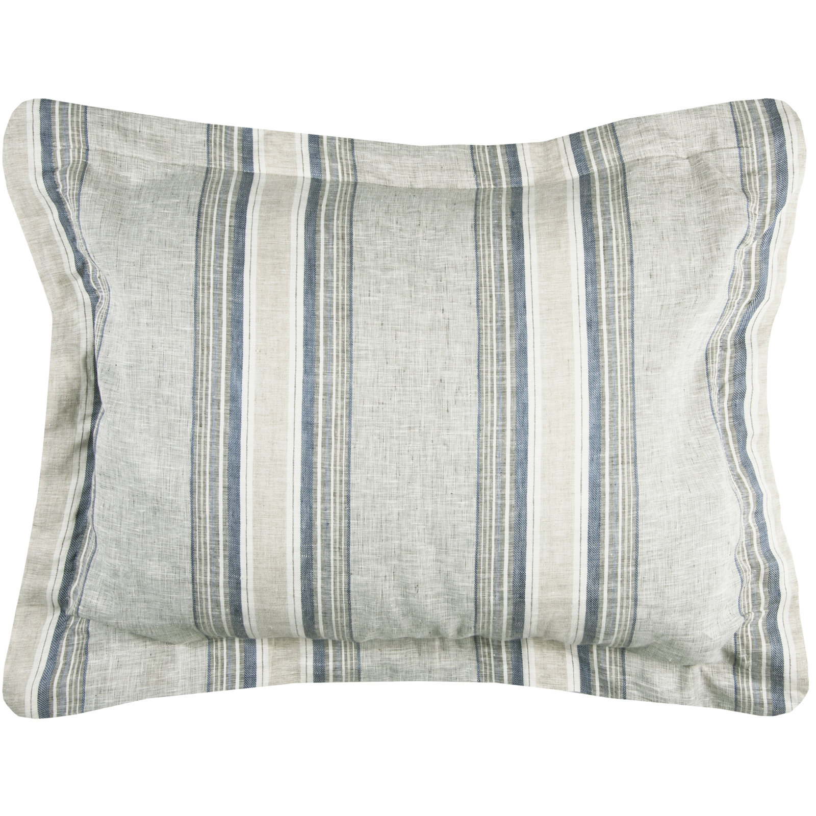 Dorian Linen Shams, Standard, Blue/Gray