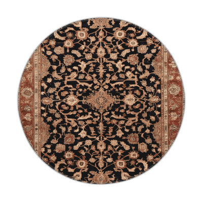 Tapis d'intérieur et d'extérieur brun Persian
