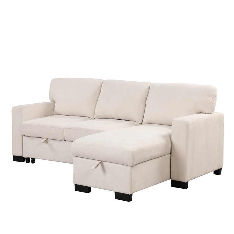Canapé rembourré Darlinda, Beige Velvet