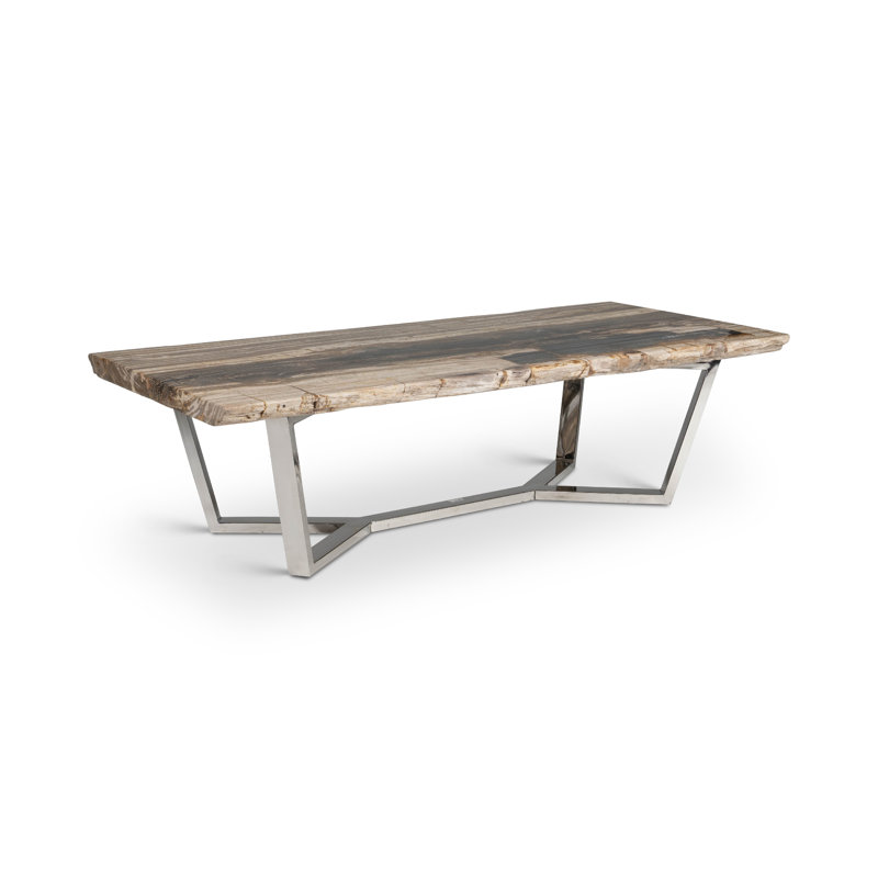 Masso Solid Wood Coffee Table, Natural Dark