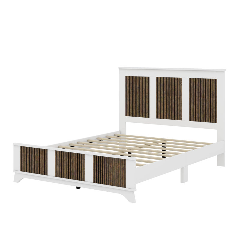 Lit plateforme Farmhouse, Grand lit , Blanc
