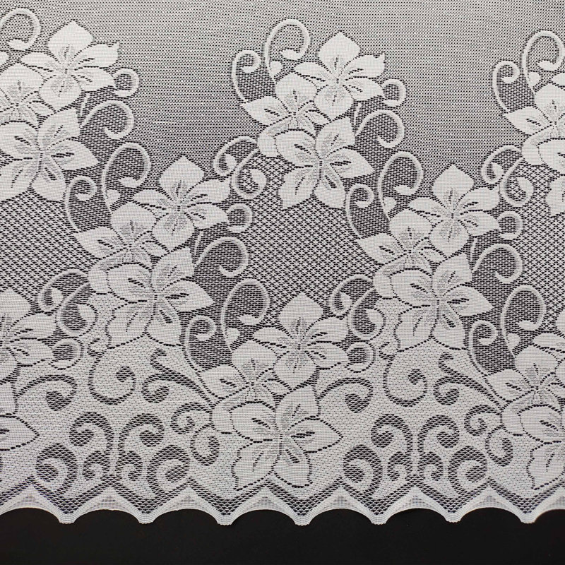 Bucareli Lace Semi Sheer Curtain Single Panel, 200cm Width x 102cm Drop