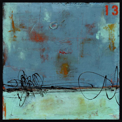 Blue Bay Marina I by Mauro Wood Framed Wall Art Print