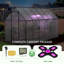Serre en acier 6 x 12 pour le jardin, la cour arrière avec ventilation réglable et ensembles de portes à charnières verrouillables
